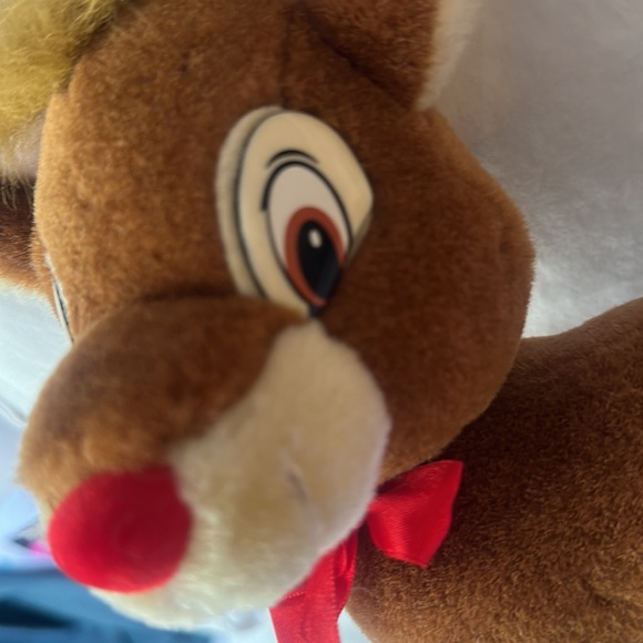 Rudolph the red nose Reindeer, Christmas plush clean 10” great condition plush - Picture 13 of 16